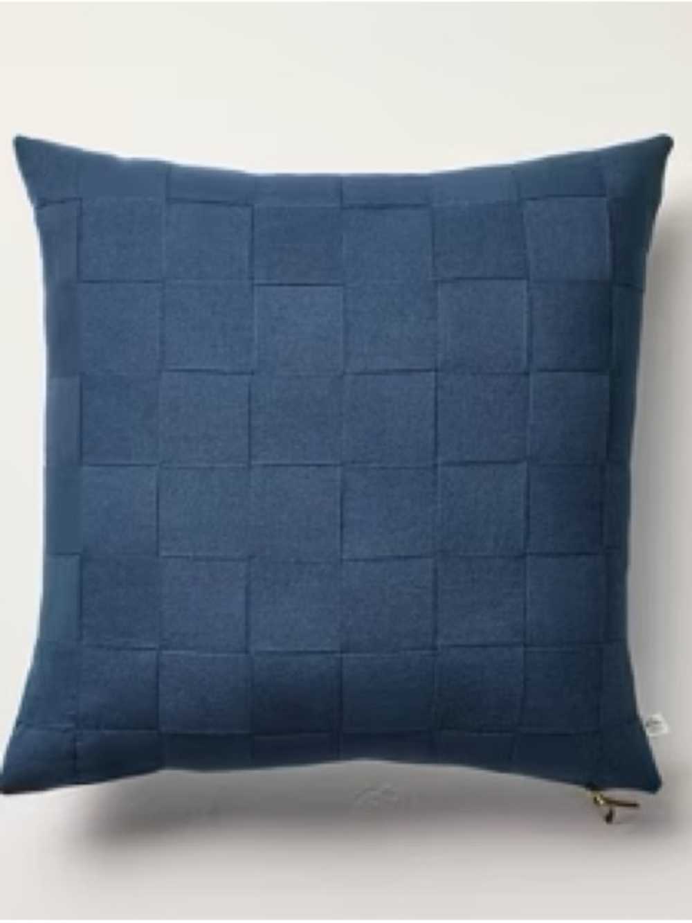 NEW Hearth & Hand 18” Basket Weave Navy Blue Square Throw Pillow